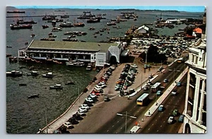 Postcard Singapore Collyer Quay Clifford Pier Aerial View Chrome L888 - Picture 1 of 2