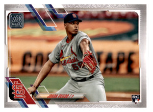 2021 Topps #535 Johan Oviedo 70th Anniversary Platinum  #/70 Cardinals