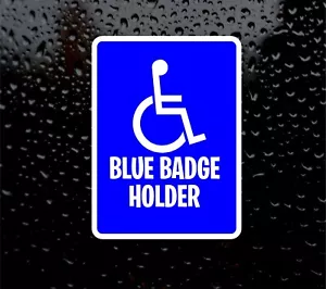 BLAUER AUSWEISHALTER BEHINDERTE MOBILITÄT ROLLSTUHL MAGNETSCHILD PREMIUM MAGNET - Bild 1 von 4