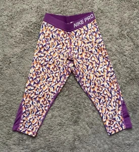 Girls youth Nike pro Dri Fit Leggings Capris Size Medium RN56323 - Picture 1 of 16