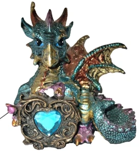 Figura Dragón Protector Piedras Preciosas Elements - Fantasía - Mito - Hogar - Imagen 1 de 8