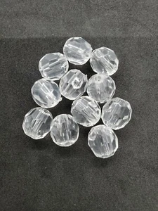 12mm Faceted Clear Beads 50 Pack USA Fishing Offshore Tackle Free Shipping Craft - Picture 1 of 8