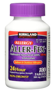 Kirkland Signature Aller-Fex 180 mg., 180 Tablets - Free Shipping! - Fresh!
