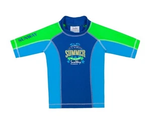 SunWay UPF 50+ Jungen Rash Guard Badeshirt LSF Schutz Stretch - Bild 1 von 1
