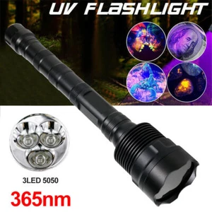 36W/30W UV Lampe 3X LED Taschenlampe 365nm/395nm Scorpion Bernstein Schwarzlicht - Picture 1 of 12