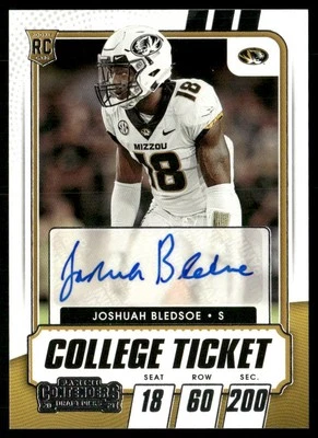Joshuah Bledsoe 2021 Panini Contenders Draft Picks #255 AU Missouri Tigers - Image 1 of 2