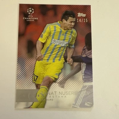 2015 Topps Showcase Tanat Nuserbayev Red #78 /25 UEFA Champions League - Image 1 of 4