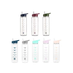 700ml Water Bottle with Straw Plastic Free Leakproof Sports Portable Drink Mug - Picture 1 of 48