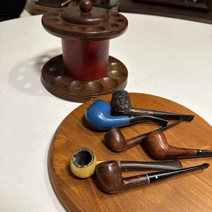 Soporte para pipa de tabaco 12 de colección con 6 pipas Estate - Imagen 1 de 9