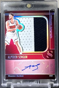 ( /15 ) Alperen Sengun 2024-25 Silhouette Auto GU Patch Holo Silver Rockets SSP - Picture 1 of 2