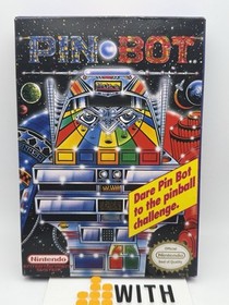 Pin Bot Game (Nintendo NES System 1990) Original NES Complete in Box - CIB