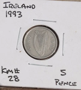 Moneda de 5 peniques Irlanda 1993 - Imagen 1 de 2
