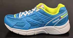 Reebok Womens Memory Tech Cruiser, Blue Neon Yellow White Sneakers Sz 7.5 BD1596 - Picture 1 of 9