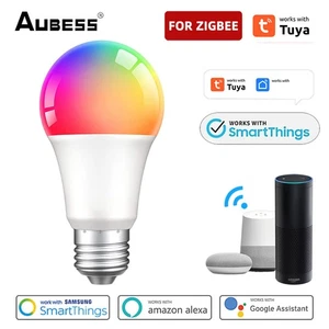 Tuya Zigbee 12-18W Smart Light Bulb E27 RGBCW Lamp APP Remote Control For Alexa - Picture 1 of 12