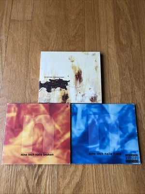 NINE INCH NAILS 3 CD Lot “Broken EP, Fixed EP, The Downward Spiral” Trent Reznor - Image 1 of 4