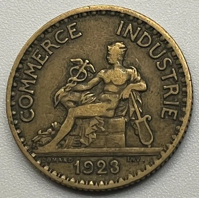 Francia / 1 Franco / 1923 / KM#876 / Moneda Mundial / (03-0968) Foto 1 de 2