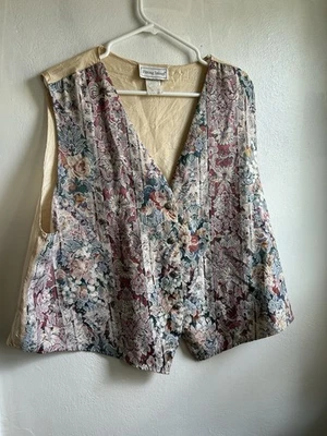 Chaleco floral vintage para mujer con imagen 22/24 en muy buen estado Foto 1 de 2