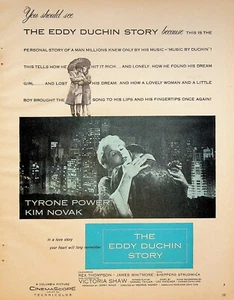 1956 The Eddie Duchin Story Tyrone Power Kim Novak Victoria Shaw Movie Print Ad - Foto 1 di 1