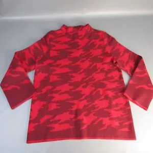 Maglione Chico's Rosso Mimetico Donna Taglia 1 Mimetico M 8 Medium Maglia Classica - Foto 1 di 9