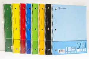 48 1 Subject Spiral Notebooks - 70 Sheets Wide Ruled - 10.5" x 8" - Bild 1 von 6