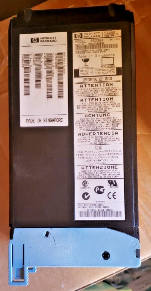 HP 9.1GB Fast Wide Differential SCSI 7200rpm HDD, A5238A UNTESTED AS IS.. (OSSD) - Image 1 of 4