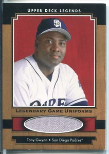 Tony Gwynn 2001 Upper Deck Legends Game Used Relic Card - Picture 1 of 1