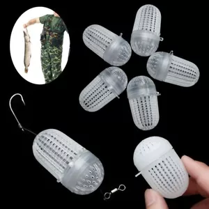 Quality Fish Lure Swim Feeder In-line Basket Feeder Holder Fishing Bait Cage - Picture 1 of 14