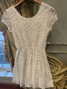 Ruby & Bloom White Lace Skater Dress Girls Size XL 14/16 Excellent Cond! - Picture 1 of 8