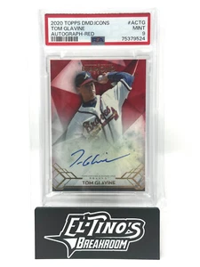 Tom Glavine 2020 Topps Diamond Icons rojo automático 2/5 #AC-TG PSA 9 Atlanta Braves - Imagen 1 de 2