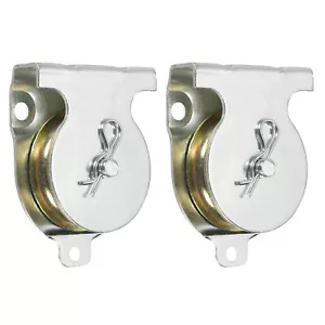Ceiling Mount Single Pulley, 2pcs 2 Inch Dia Single Pulley for 10mm Wire Rope - Picture 1 of 5