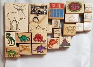 Stempel (21) verschiedene Größen 3 unbenutzte Dinosaurier (8) Lebensmittel 1 Pfund 5 Unzen - Bild 1 von 6