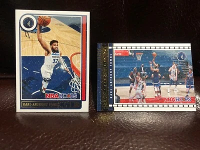 2021-22 NBA Hoops Lights Camera Action Karl-Anthony Towns#5&Base#141 Timberwolve - Image 1 of 2