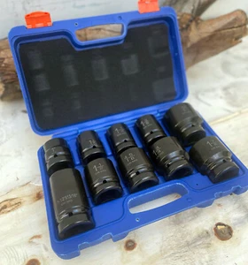 10pcs 1" Drive SAE 1" to 2" Jumbo Shallow Impact Socket Set 6 point Grip Cr-MO - Picture 1 of 6