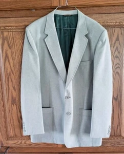 CRICKETEER 2 BUTTON GRAY GREEN BLAZER SPORT COAT 44'' CHEST 42'' WAIST - Picture 1 of 4
