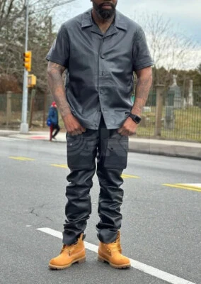 Men's 100% Real Leather Pant and shirt,2 piece Premium Outfit ,Party Wear - Image 1 of 4