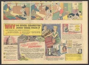 1951 - RALEIGH CIGARETTES - newspaper comic ad - Free Catalog - CHEER ad - Picture 1 of 2