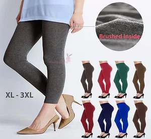 Mujeres Cálido Grueso Cepillado Polar Forrado Largo Completo Legging Pantalones Talla Grande XL-3XL - Imagen 1 de 12