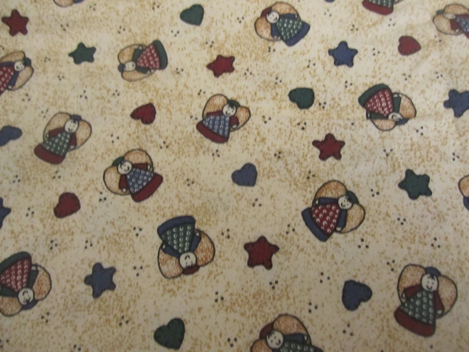 Colchas de algodón FAbric Little Edredones Fabri-Edredón Lanzado Pequeños Ángeles Corazones 1 yarda 7' x 44 Foto 1 de 4