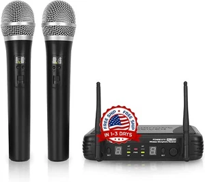 Micrófonos Inalambricos Profesionales Recargables Karaoke 8 Frecuencia Seleccionable - Imagen 1 de 8