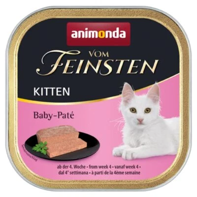 vom Feinsten Kitten Katzenfutter nass Baby-Paté 32 x 100 g Kitten Katzenfutte... - Bild 1 von 3