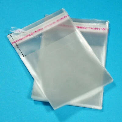 Adhäsionsverschluss Beutel 5x5+2cm Tüten selbstklebend transparent durchsichtig - Bild 1 von 4