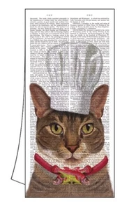 100% Cotton Kitchen/Bar Cat Towel 18" x 26" "Charlie" NWT - Picture 1 of 1