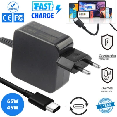 USB-C 65W 45W Netzteil Laptop Ladegerät für Asus Chromebook ZenBook C302C C213 - Bild 1 von 4