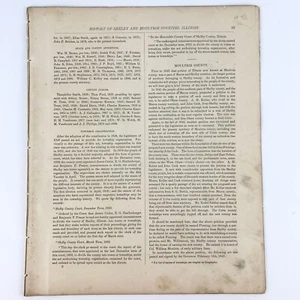 Original 1881 Civil History Of Moultrie County Illinois 11 Pages 10X12.5” Vtg - Picture 1 of 3