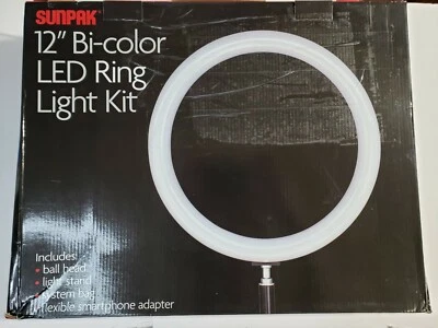 12" Bicolor LED Ring Light Kit [VL-LED-162-12RL] OPEN BOX Sunpak - Image 1 of 4
