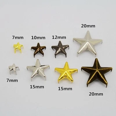 Paquete de 20 tacos de estrella de metal de 5 clavos de 1/4" (7 mm) a 3/4" (20 mm) artesanías (1085c) Foto 1 de 2