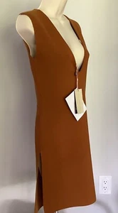 NWT Stella McCartney Women Brown Rust Wool Pullover Dress 44 Italy - Picture 1 of 5