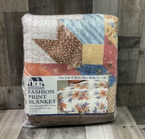 Vintage Home Designs Starpatch Blanket Poly/Nylon Full Twin 72” X 90” USA NEW! - Picture 1 of 7