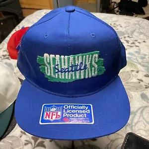 New NFL Seattle Seahawks Adjustable Baseball Hat Cap Vintage Football New Era - Picture 1 of 3
