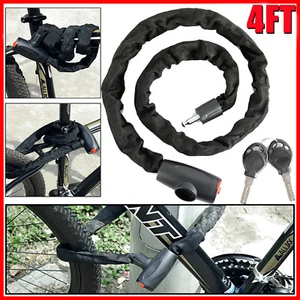 Anti-theft Lock Electric Scooter Motorcycle Mountain Bike Chain Locks with Key - Picture 1 of 13